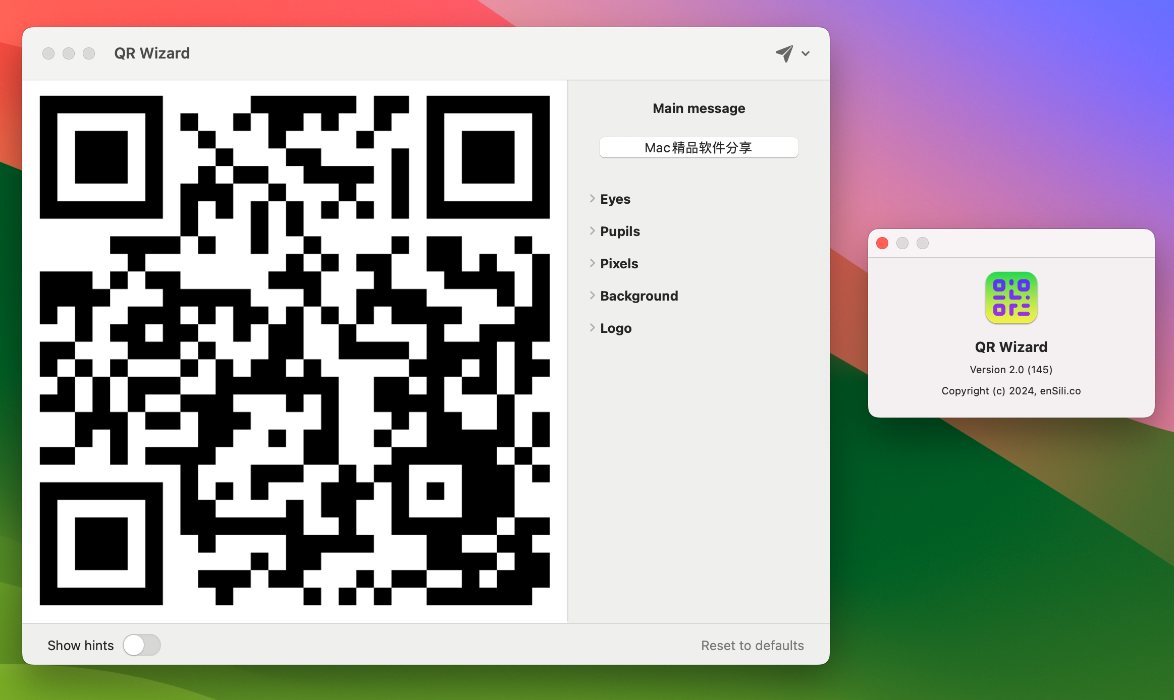 QR Wizard for Mac v2.0 二维码生成器 免激活下载-1