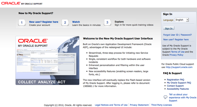 oracle support网站,Oracle Support 站点弃Flash转HTML重建