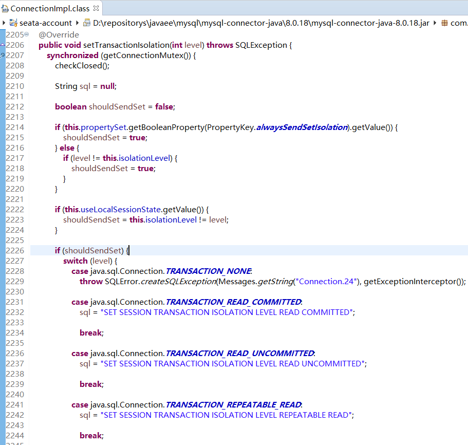 mysql spring隔离级别_MySQL事务与Spring隔离级别实现