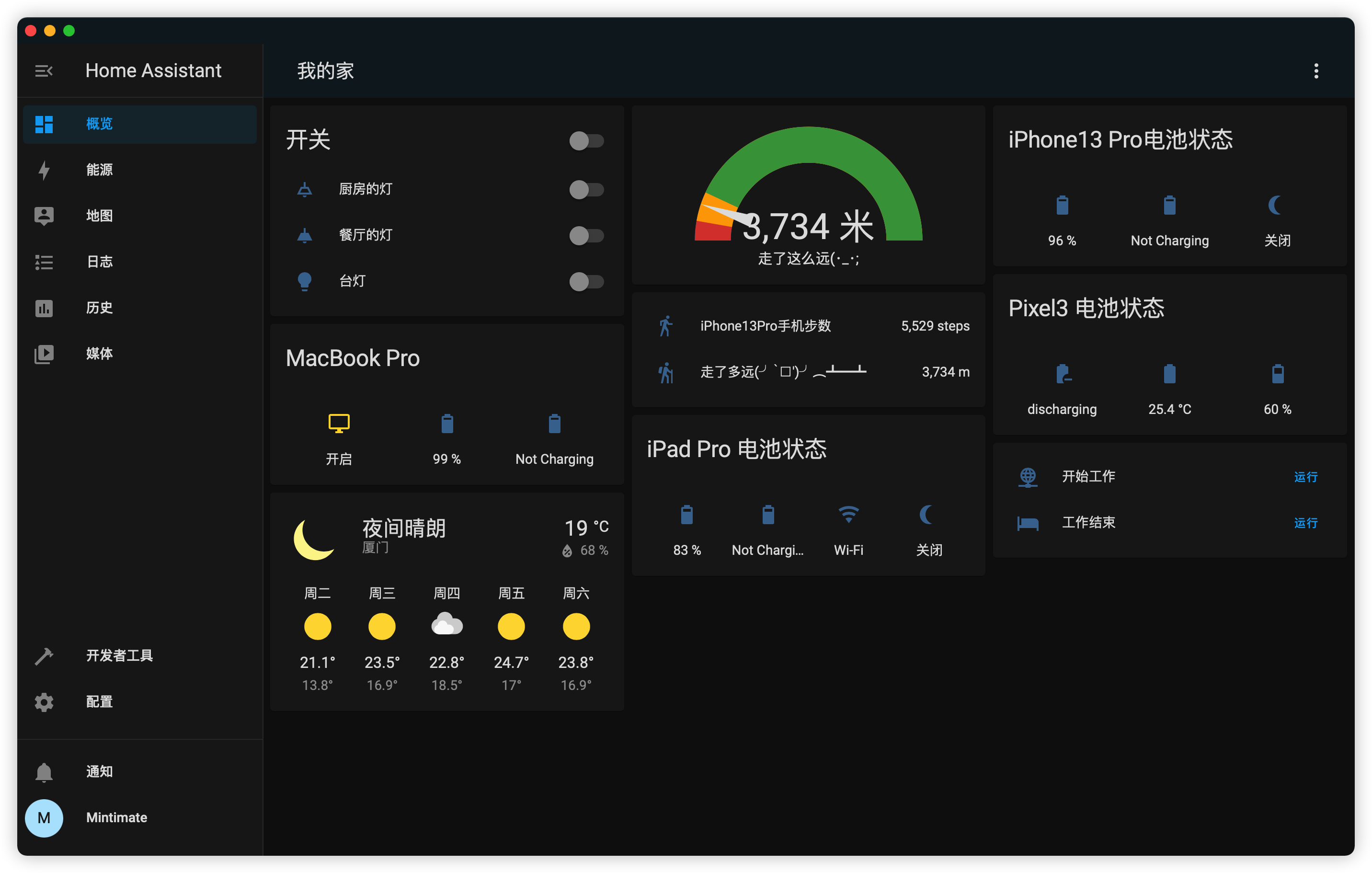 Multiple devices share information