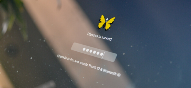 MacBook showing app is locked screen