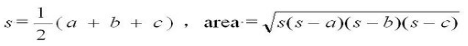 c语言从键盘输入三角形,从键盘输入三角形的三边长为a,b,c,按下面公式计算并输出三角形的面积。程序代码如下,但程序运行 - 搜题宝问答...