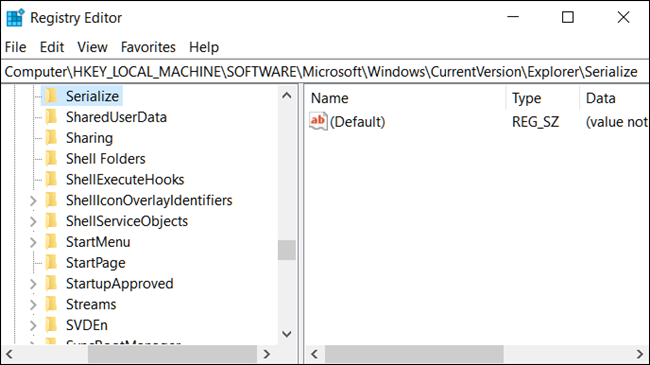 Navigate to the Key in Registry Editor