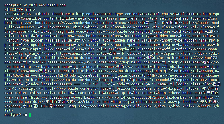curl www.baidu.com