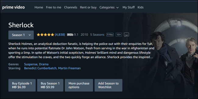 Sherlock Amazon Prime Video