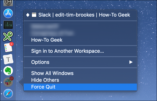 Force Quit a macOS App