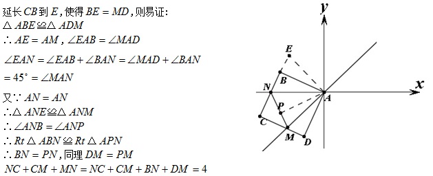 旋转正方形定值问题