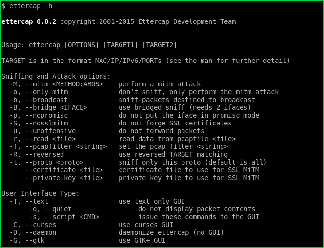 installing ettercap in windows