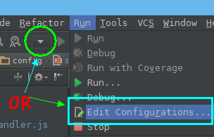 Open the Edit Configurations dialog
