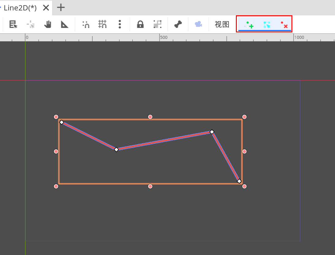 在编辑器中手动绘制Line2D的路径顶点