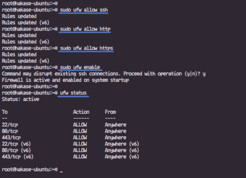 Configure the firewall