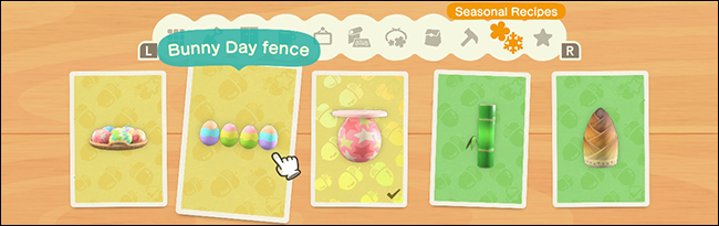 Animal Crossing New Horizons Bunny Day DIY Recipes