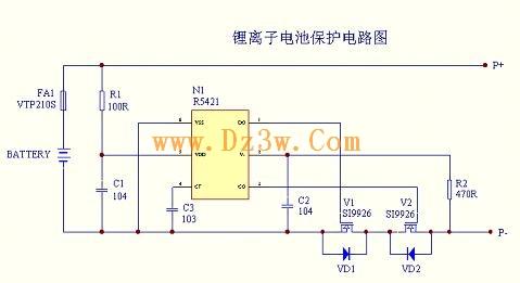 jh锂电保护电路_锂电池过充电、过放电、过流及短路保护电路原理及电路图