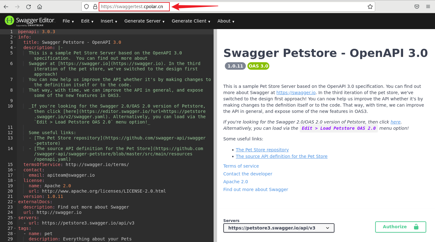 使用Docker安装部署Swagger Editor并远程访问编辑API文档