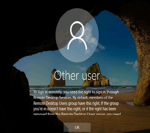 to sign in remotely you need the right to sign in through remote