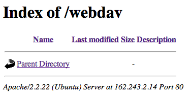 Empty WebDAV