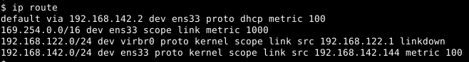 Display Existing Routing Table