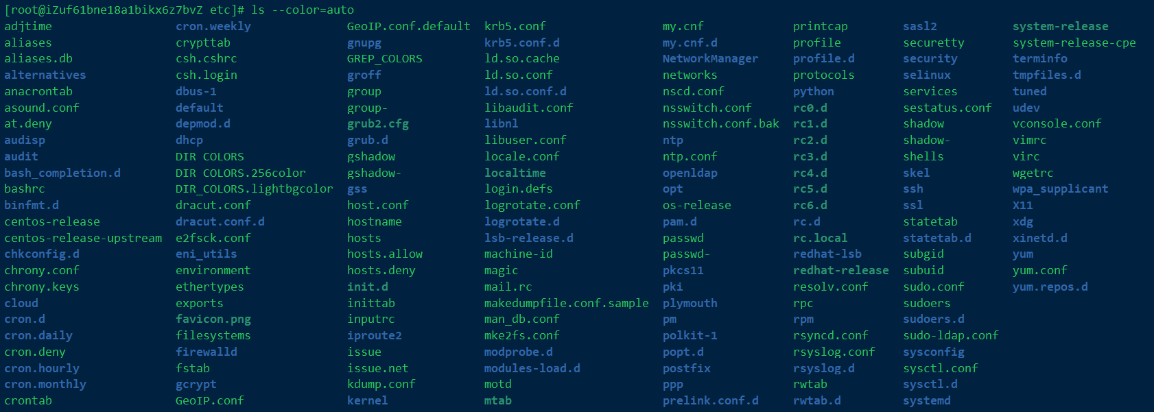 Linux ls命令：查看目录下文件