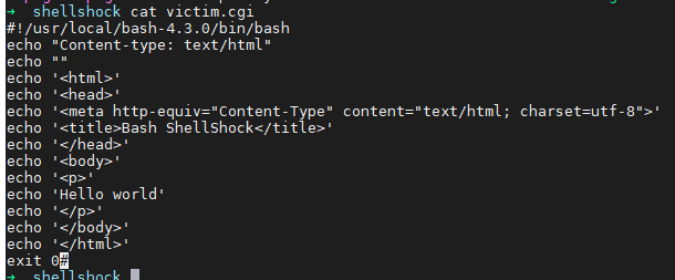 ShellShock（CVE-2014-6271）