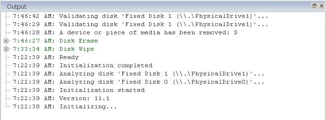 Wipe, Erase Operation Logs