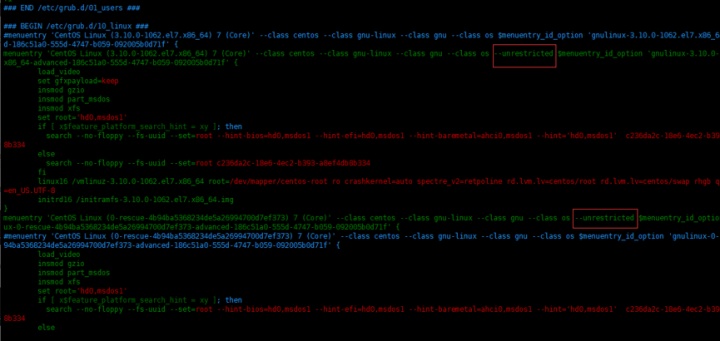centos7 修改root密码 Centos系统设置GRUB开机菜单的密码