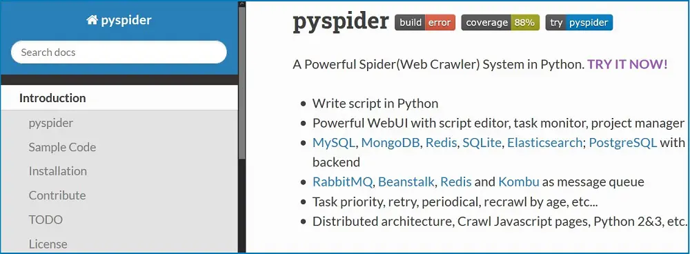 PySpider tools