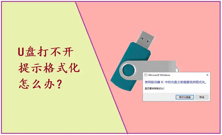 U盘打不开提示格式化怎么办？（含数据恢复及U盘修复教程）