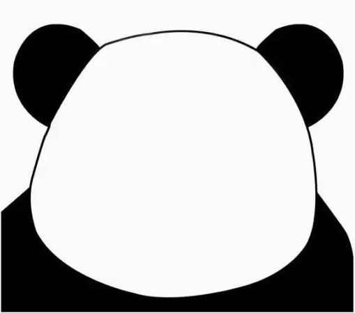 熊猫表情包头像空白图片
