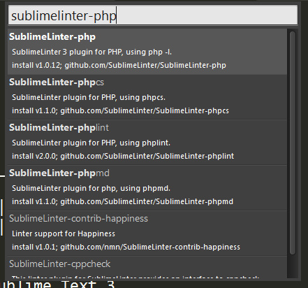 SublimeLinter-php