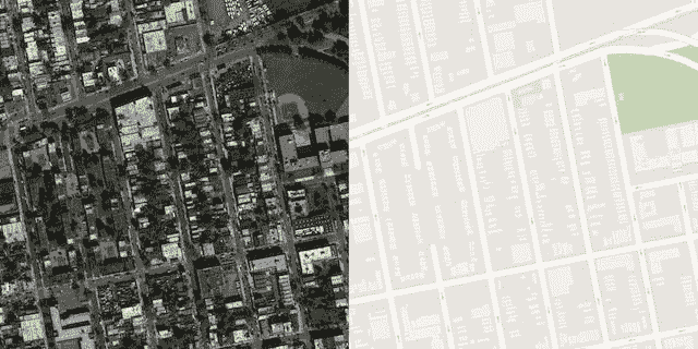 Example Image From the Validation Part of the Maps Dataset