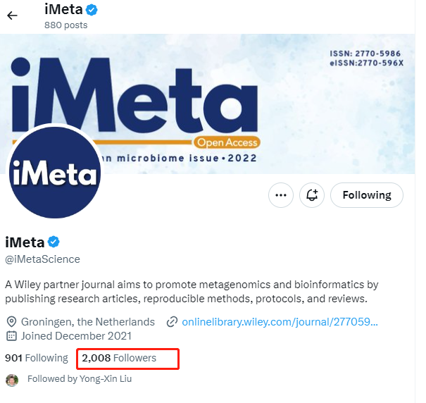 imeta | 英文新媒体推特(twitter)主页关注人数破2千(23/8/10)-csdn