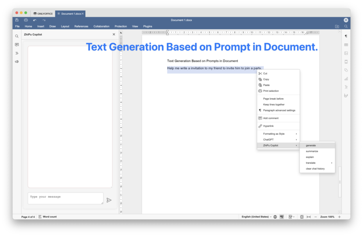 Meet the ZhiPu Copilot Plugin for ONLYOFFICE