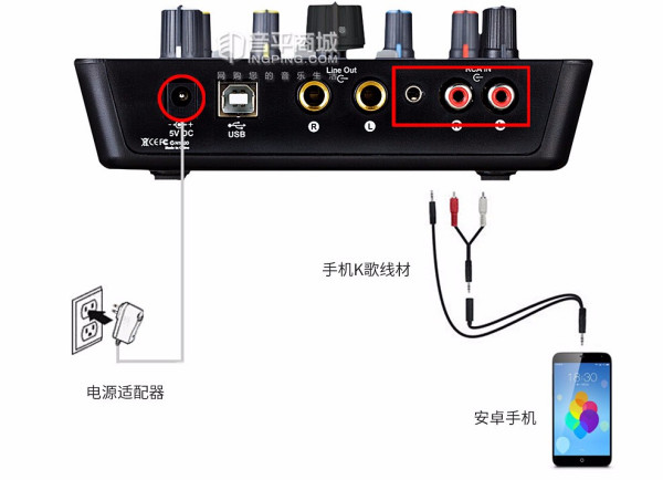 手机连接功放机教程图片