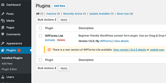 Update WordPress plugins Update WordPress plugins