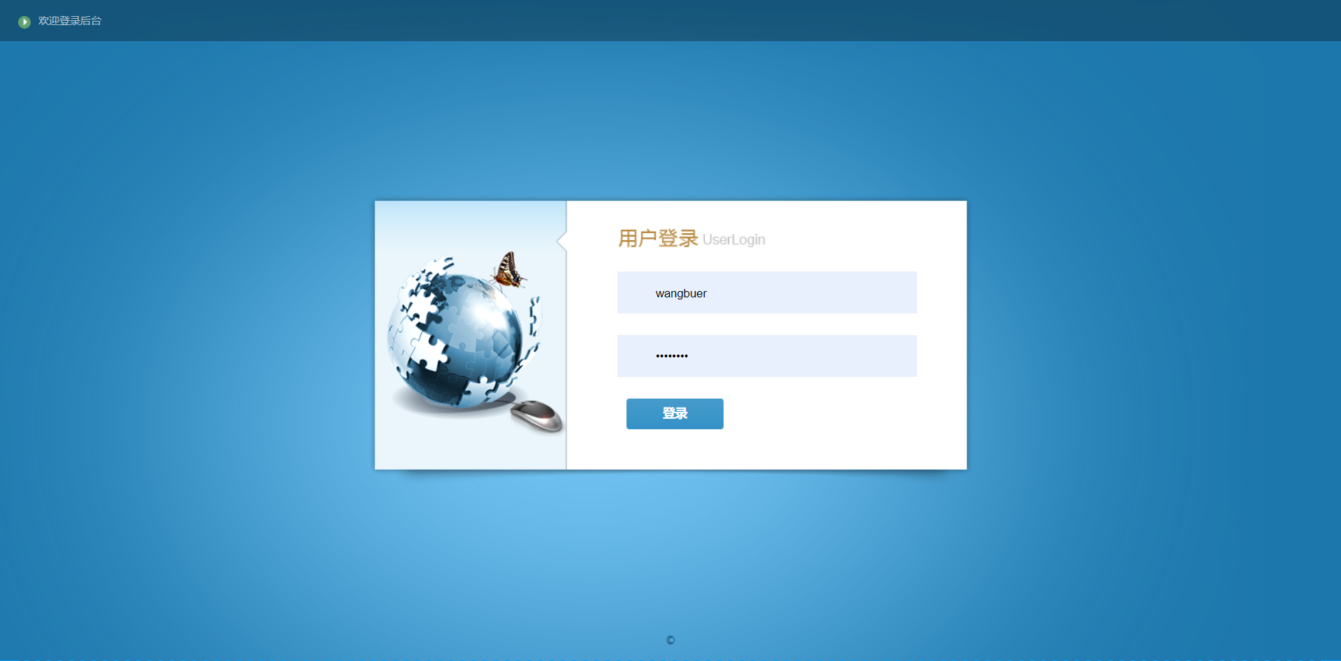 后台登录