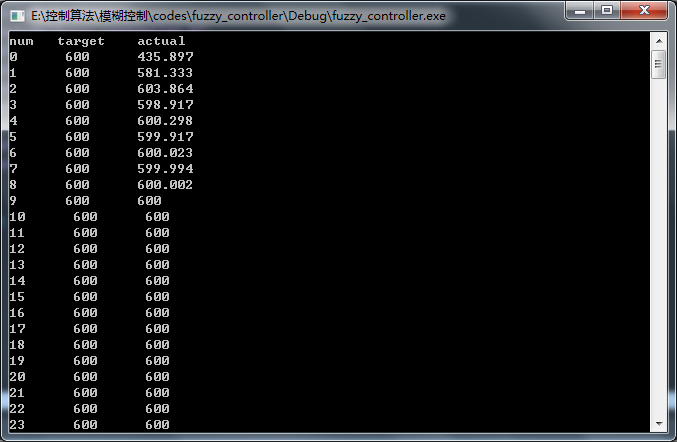 模糊控制算法的C++实现