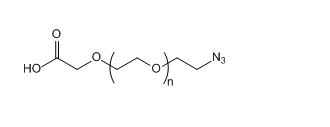 叠氮-聚乙二醇-羧基，N3-PEG-COOH 异双功能PEG衍生物COOH-PEG-N3又名Azide-PEG-acid，可用于修饰蛋白质