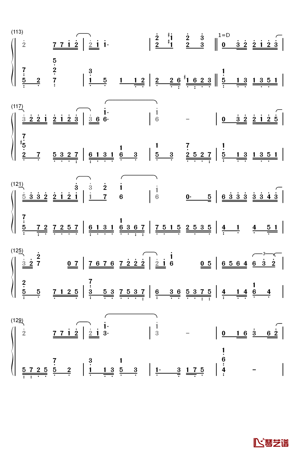 电脑钢琴数字曲谱_简单钢琴曲谱数字(4)