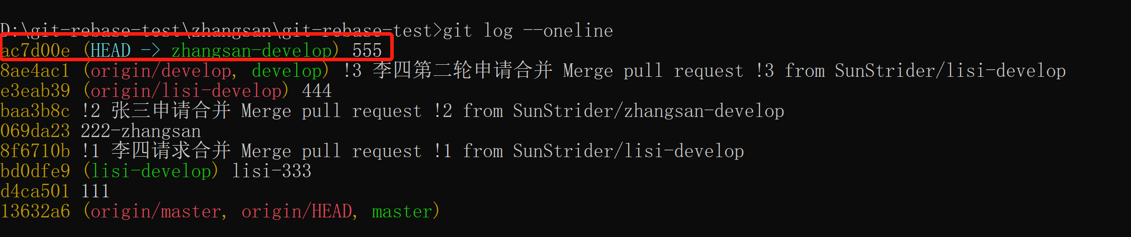 caec0a90ac787e09629b2af415b5553d - git 多人在同一分支上迭代开发时，如何保证分支提交历史保持线性