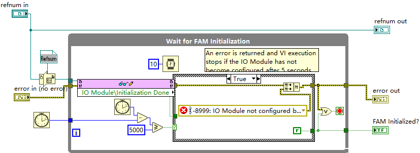 LabVIEW环境中等待FPGA模块初始化完成