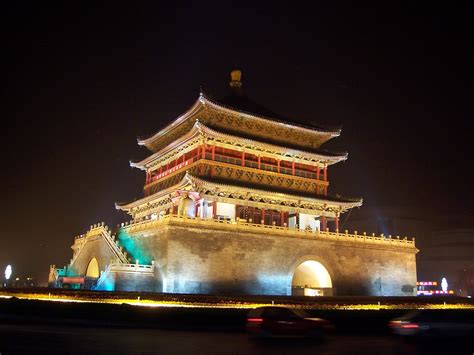 【西安钟楼夜景摄影图片】西安钟鼓楼风光摄影_太平洋电脑网摄影 …