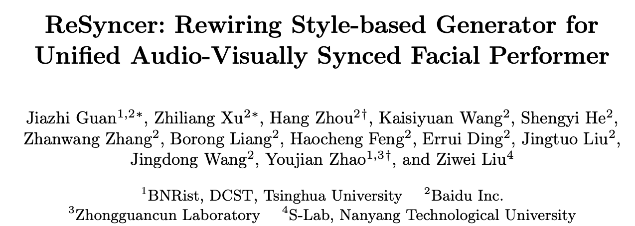 ECCV2024，清华&百度提出ReSyncer：可实现音频同步嘴唇动作视频生成。_AIGC_02