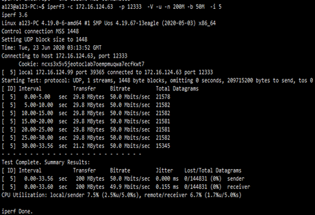 iperf/iperf3 测试网络性能