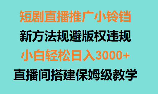 短剧直播项目，一个信息赚3600+，小白也能轻松上手！