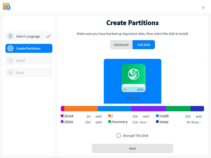 Create-Partitions-Deepin-20