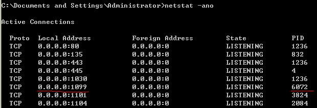 Error running Tomcat8: Address localhost:1099 is already in use 错误解决