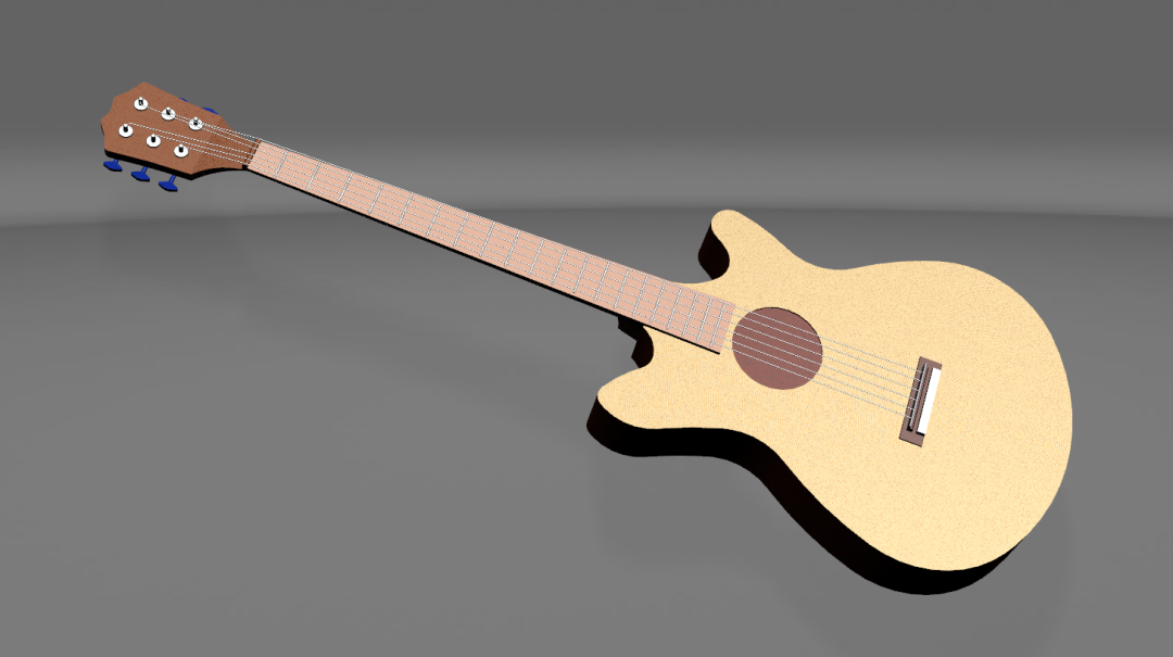 ug塑胶模具设计三维建模吉他模型适合新手