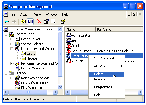 xp删除管理员账户_在Windows XP中从登录屏幕删除用户帐户