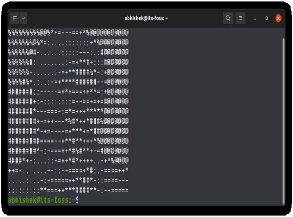 Linux终端上如何将图像转换成 ASCII 艺术Linux终端上如何将图像转换成 ASCII 艺术