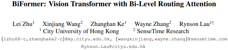 CVPR‘2023 即插即用系列! | BiFormer: 通过双向路由注意力构建高效金字塔网络架构